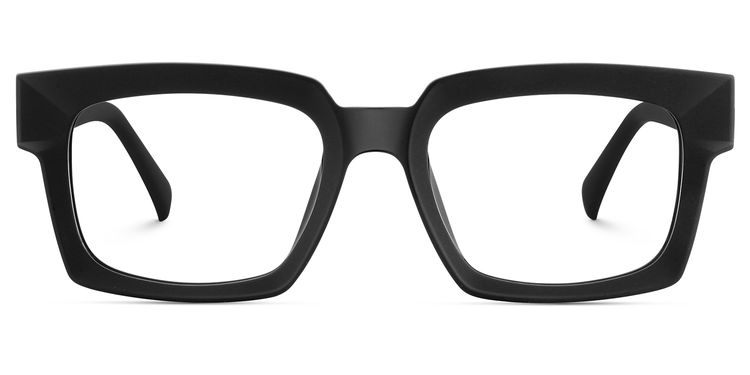 Amadeo Rectangle Black Glasses