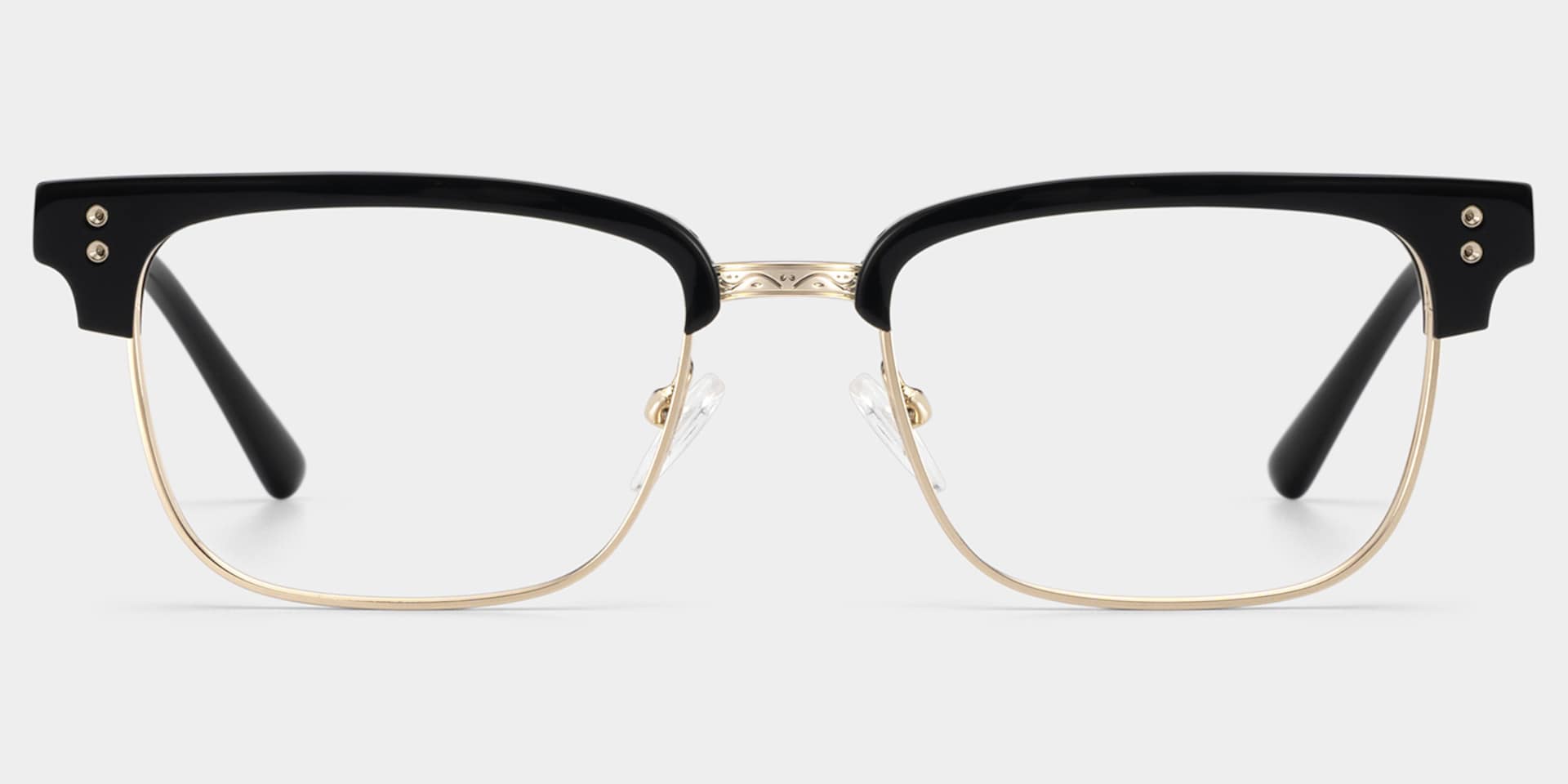 Ryan black and gold browline Frame glasses Online | ZEELOOL1