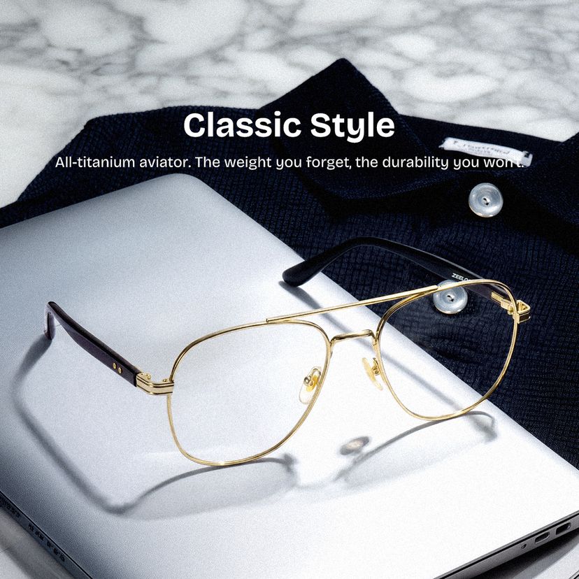 Anderson Aviator Gold Glasses