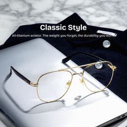 Anderson Light Gold Aviator Glasses0