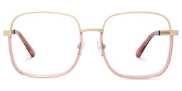 Perfecta Square Pink Glasses0