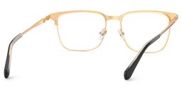Marshall Rectangle Black Gold Glasses4