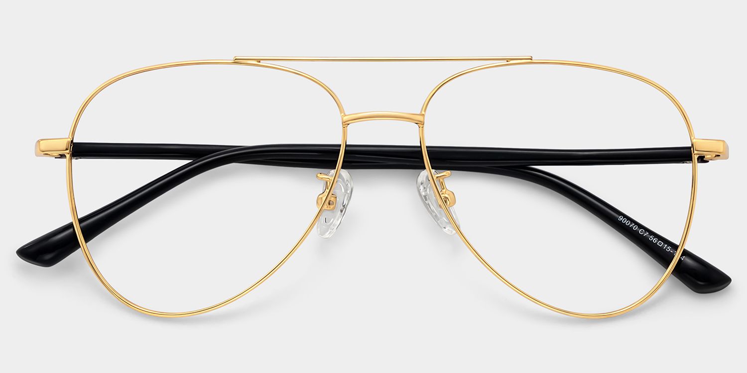 Paige Aviator Gold Frame Glasses for Men and Women | ZEELOOL2
