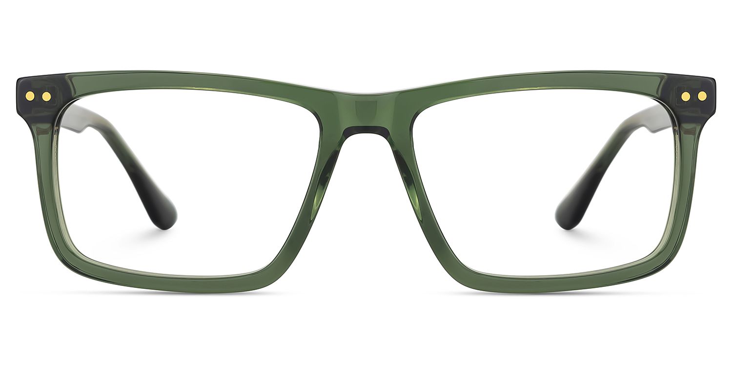 Emerson Eyeglasses in Rectangle Green Frame | Zeelool1