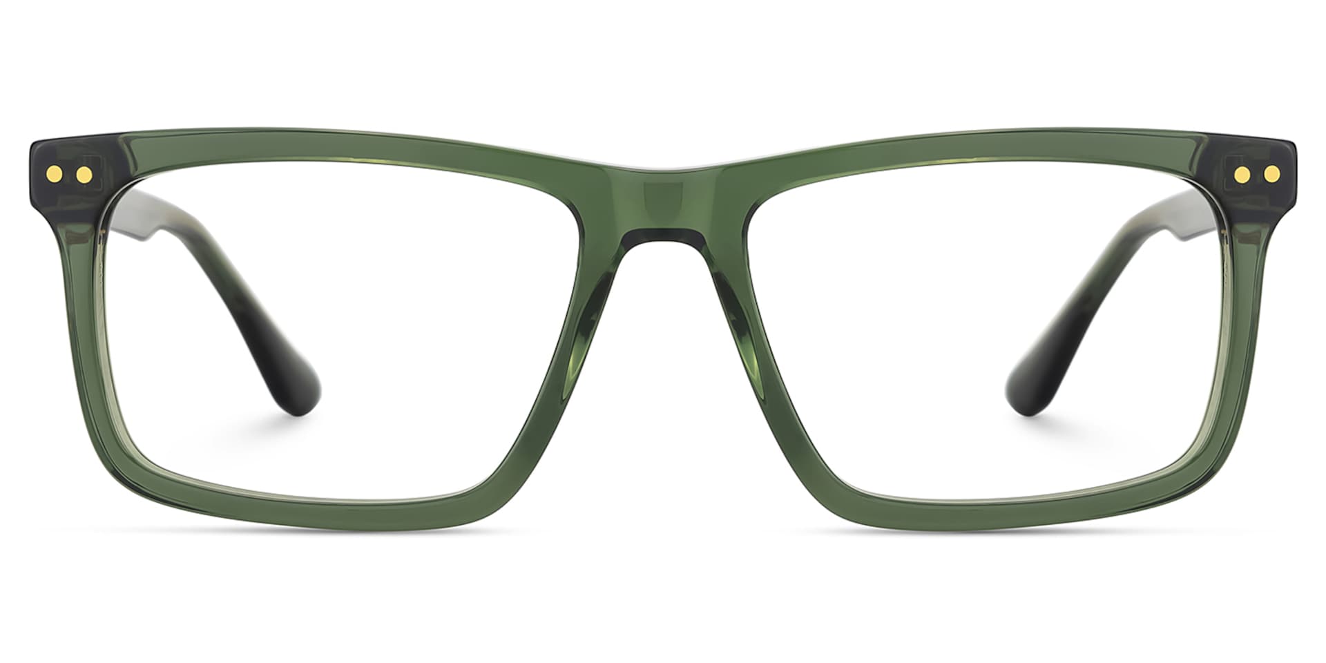 Emerson Eyeglasses in Rectangle Green Frame | Zeelool1