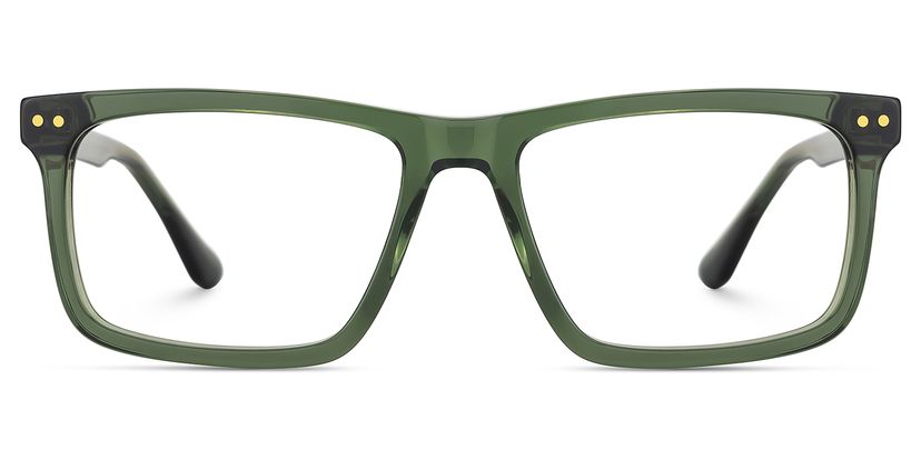 Emerson Rectangle Green Glasses
