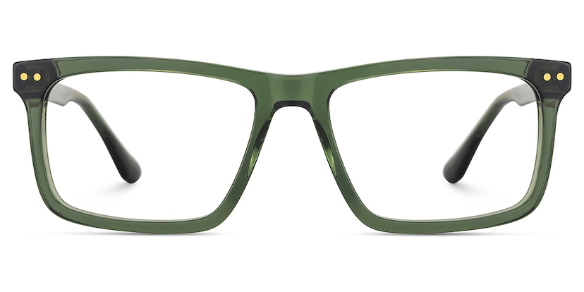 Emerson Rectangle Green Glasses
