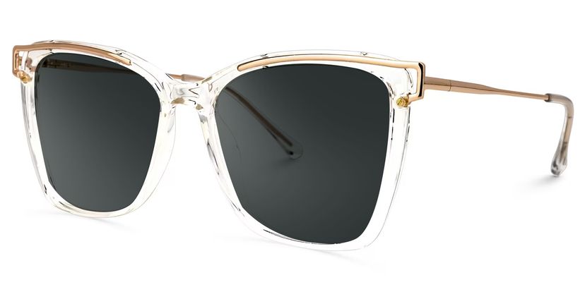 Krystle Square Clear Frame Sunglasses | Zeelool Optical display picture 2