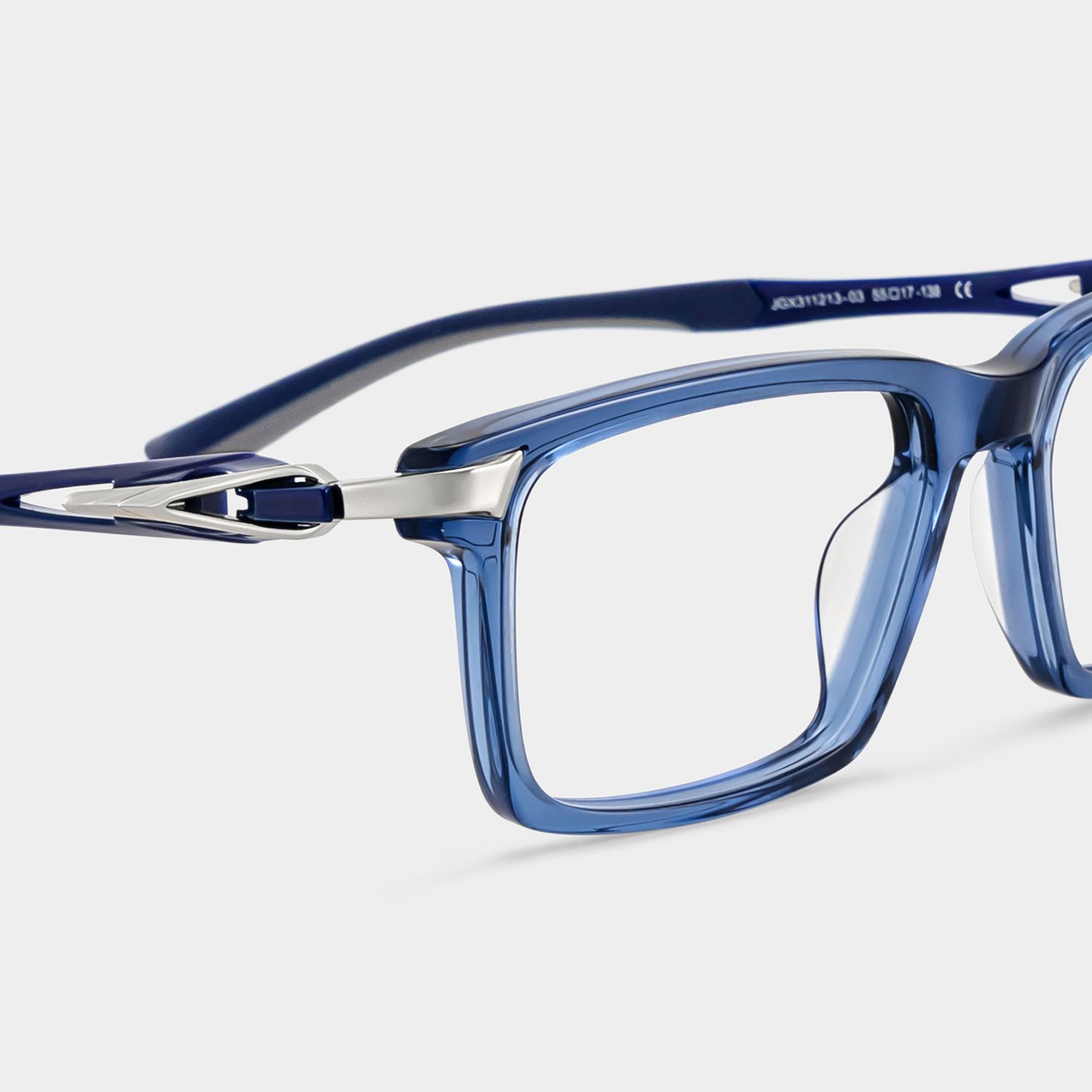 Orion Blue Rectangle Eyeglasses for Men | ZEELOOL4