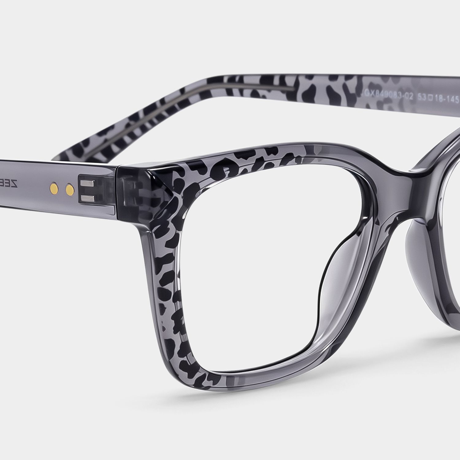 Victoria Gray Square Glasses | ZEELOOL5