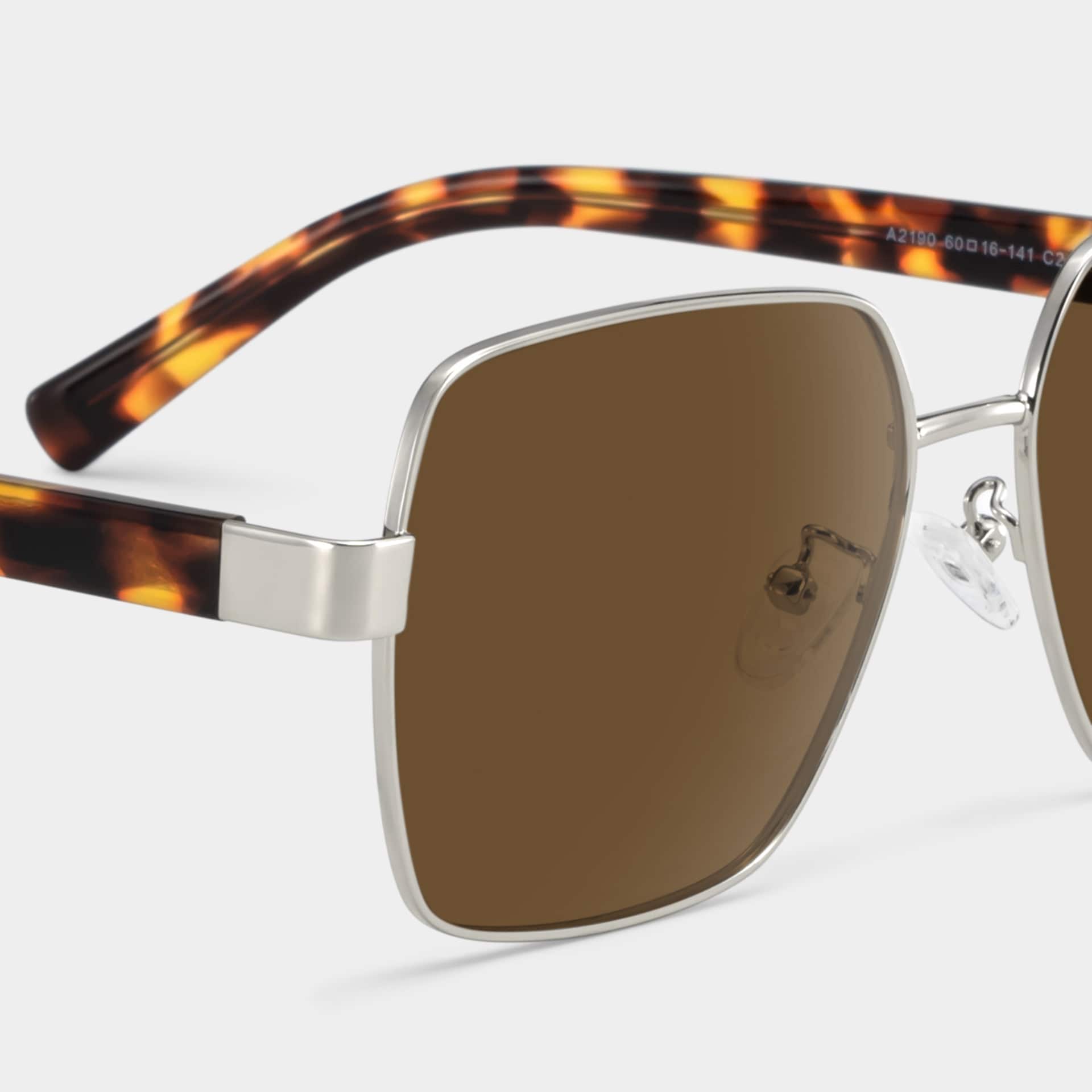 Sahara brown Frame Polarized Sunglasses with square Style Online | ZEELOOL5