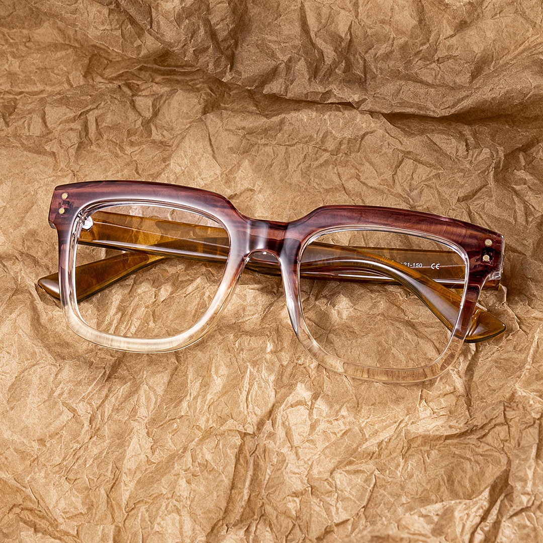Liizbeett Square Two-Tone Glasses0