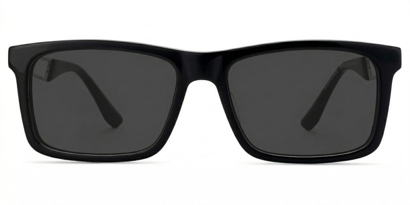 Osvaldo Black Rectangle Sunglasses