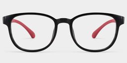 Dale  Round Black Red Glasses1