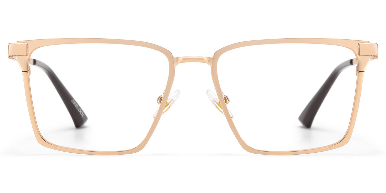 Finn Eyeglasses in Rectangle Gold Frame | Zeelool