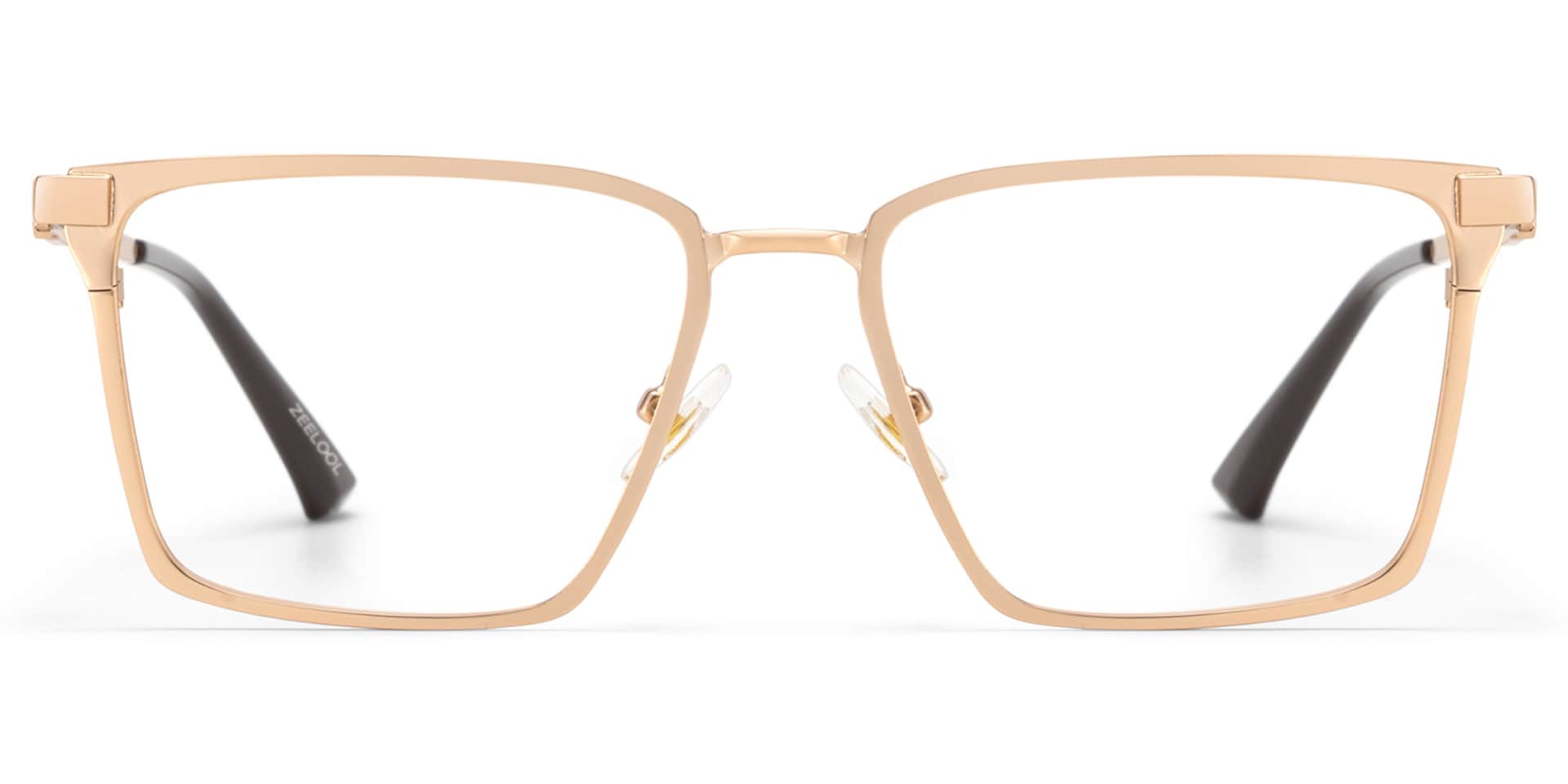 Finn Eyeglasses in Rectangle Gold Frame | Zeelool1