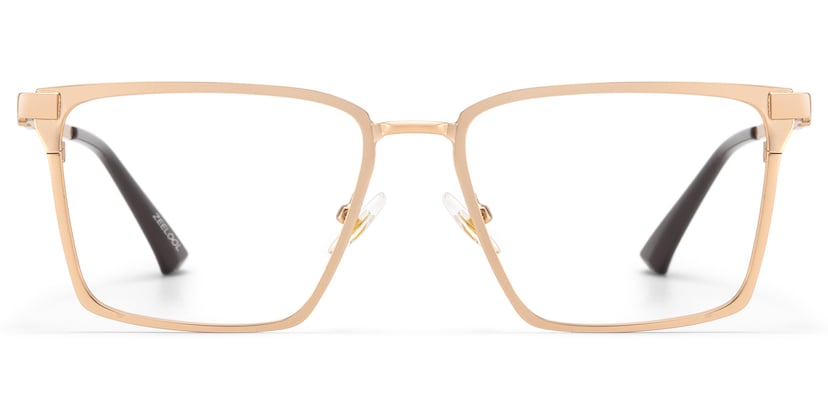 Finn Rectangle Gold Glasses