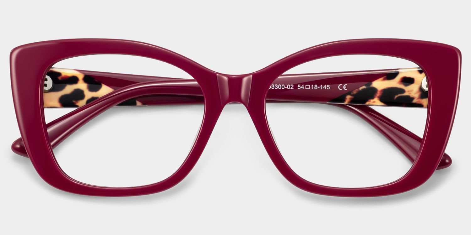 Lillian Red Cat-Eye Glasses | ZEELOOL2