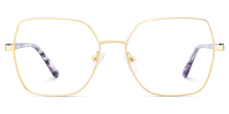 Billie Geometric Gold Glasses