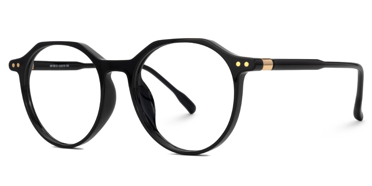 Round Tilly Black Color Frame Glasses | Zeelool1