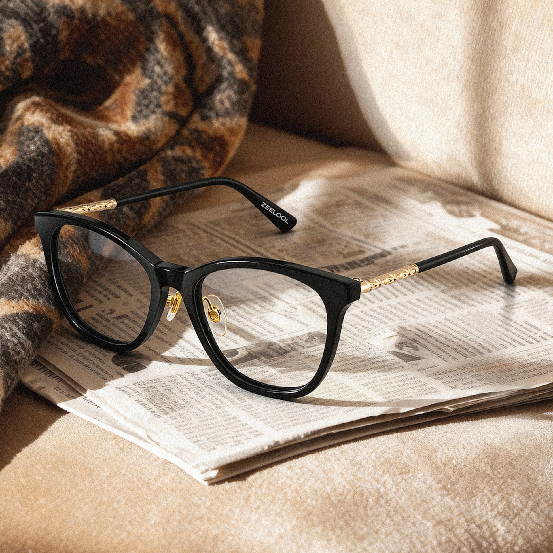 April Black Frame Glasses with Cat eye Frame Online | ZEELOOL0