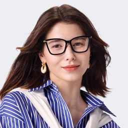 Stephens Cateye Black Glasses9