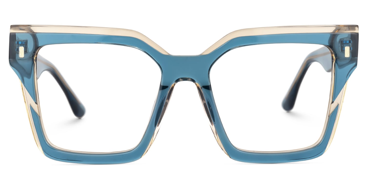 Square Jhordy Blue Glasses deals -Zeelool Glasses