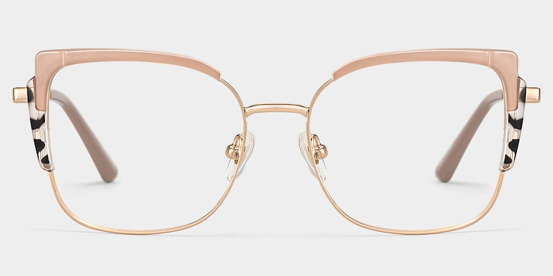 Jesmin Square Khaki Tortoise Glasses good-img