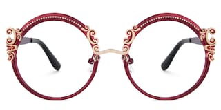 Nelida Round Red Glasses1