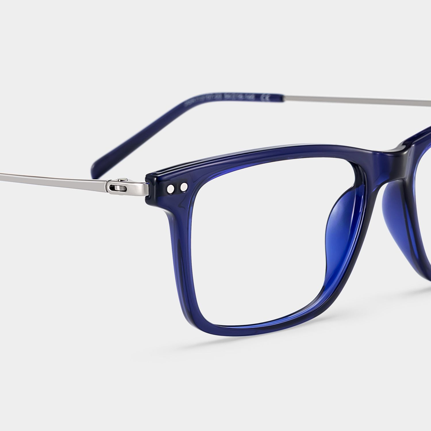 Eleanor Blue Full Rim Rectangle Eyeglasses in TR90 Metrial | ZEELOOL5