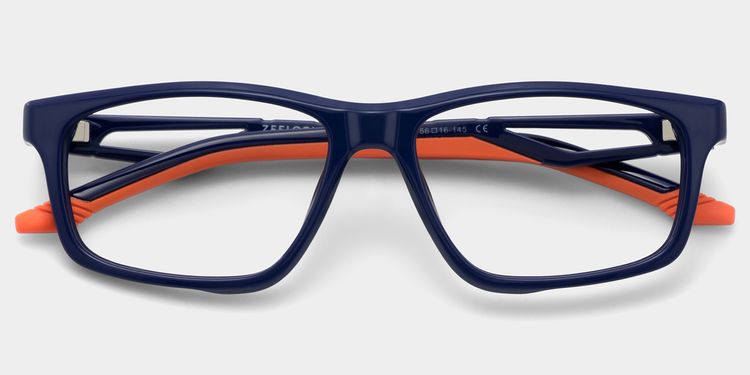 Emory Blue Rectangle Glasses