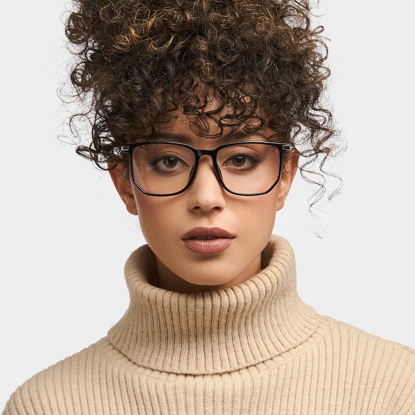 Fezell Square Black Glasses