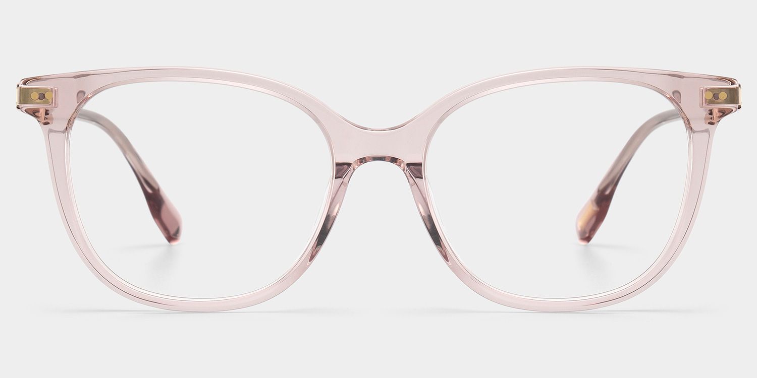 Daisy Pink Round Frame Glasses with Reverse R Adjustable Hinge | ZEELOOL1