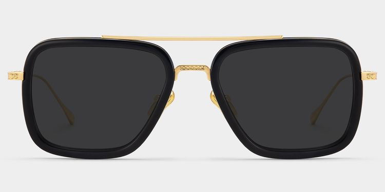 Gifford Aviator Black-Gold Sunglasses