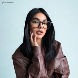 Eliza Dark Brown Square Glasses6