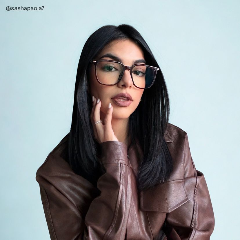 Eliza Dark Brown Square Glasses