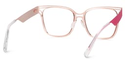 Dacarine Square Pink Gold Glasses5