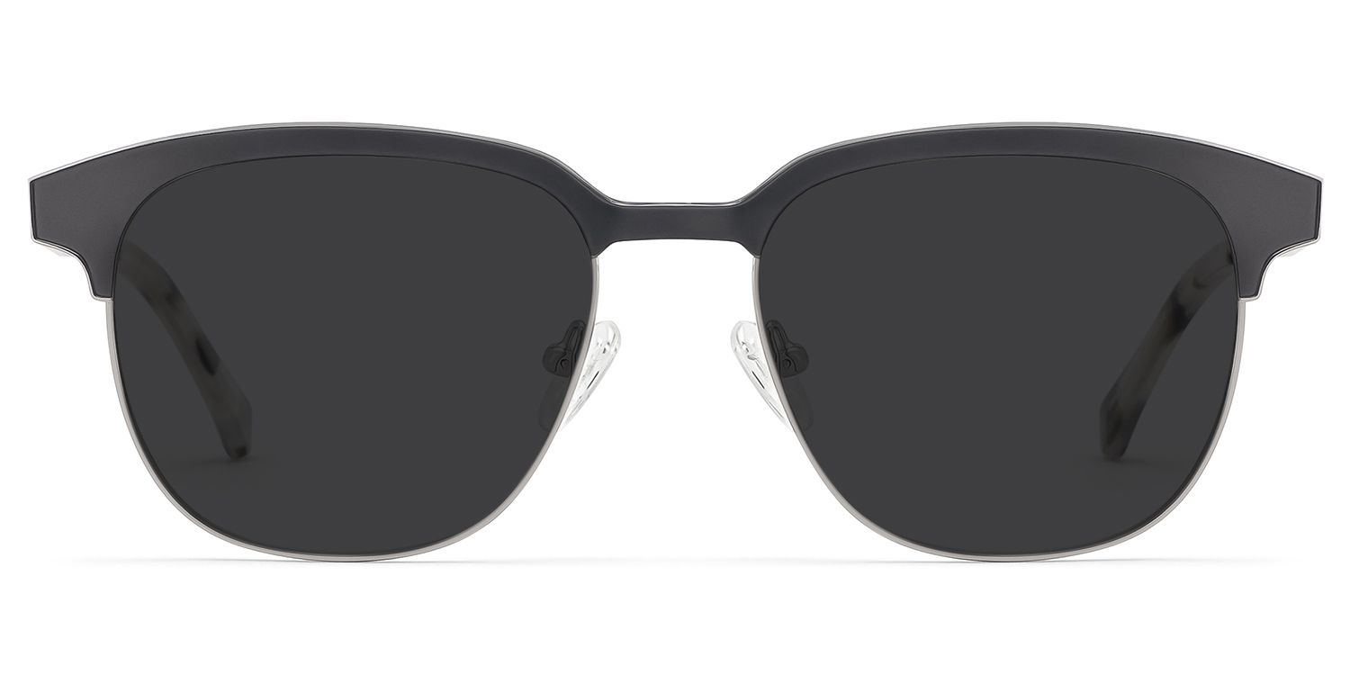 Wren Browline Black-Gold Glasses | Zeelool Glasses