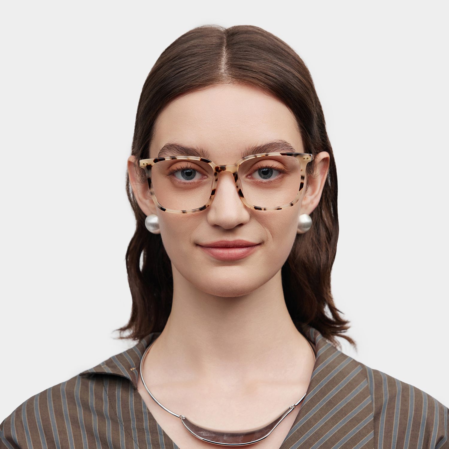 Zoe Tortoise Frame Glasses with Square Frame Online | ZEELOOL0