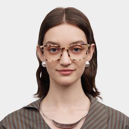 Zoe Tortoise Square Glasses0