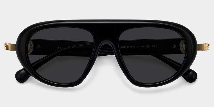 Aveline Black Aviator Glasses