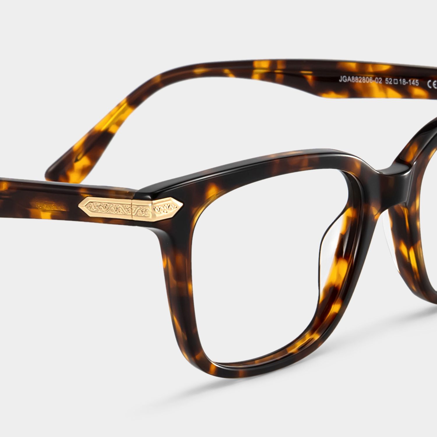 Thomas Tortoise Frame Glasses with Rectangle Frame Online | ZEELOOL