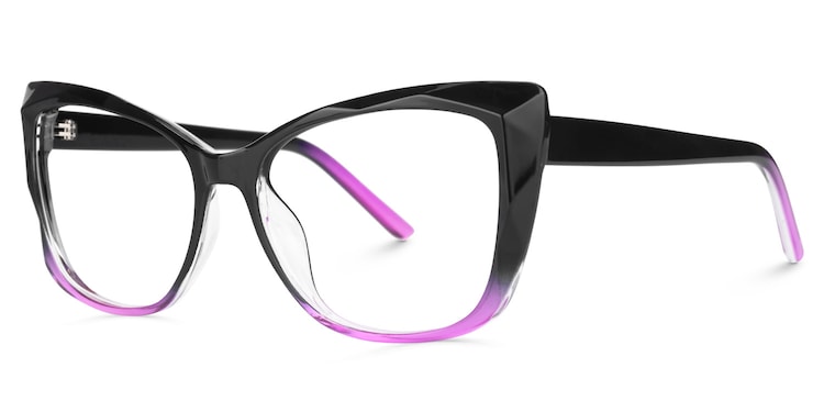 Farris Square Black-Purple Glasses