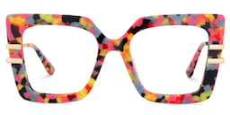 Poutine Square Multicolor Glasses0