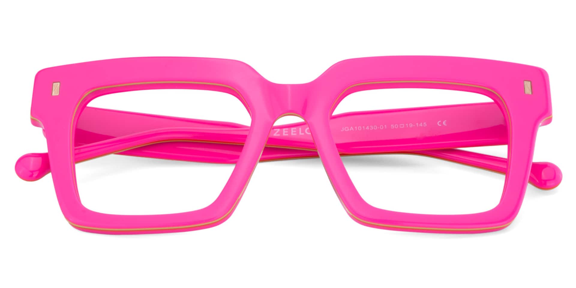 Square Pink Eyeglasses- Gilberto Acetate Frame Glasses2