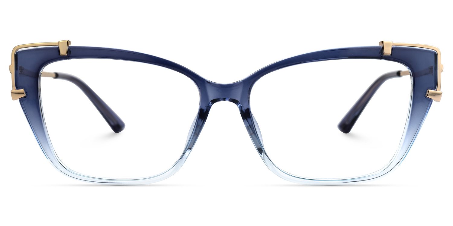 Kiran Cateye Blue Glasses