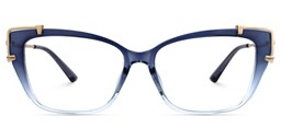 Kiran Cateye Blue Glasses0