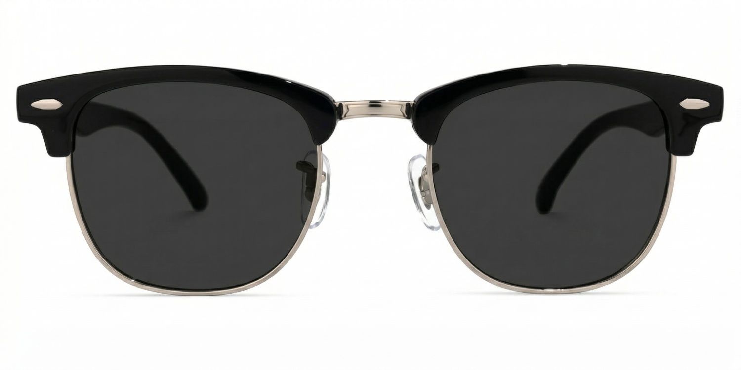 Hacker Browline Black Prescription Sunglasses | ZEELOOL