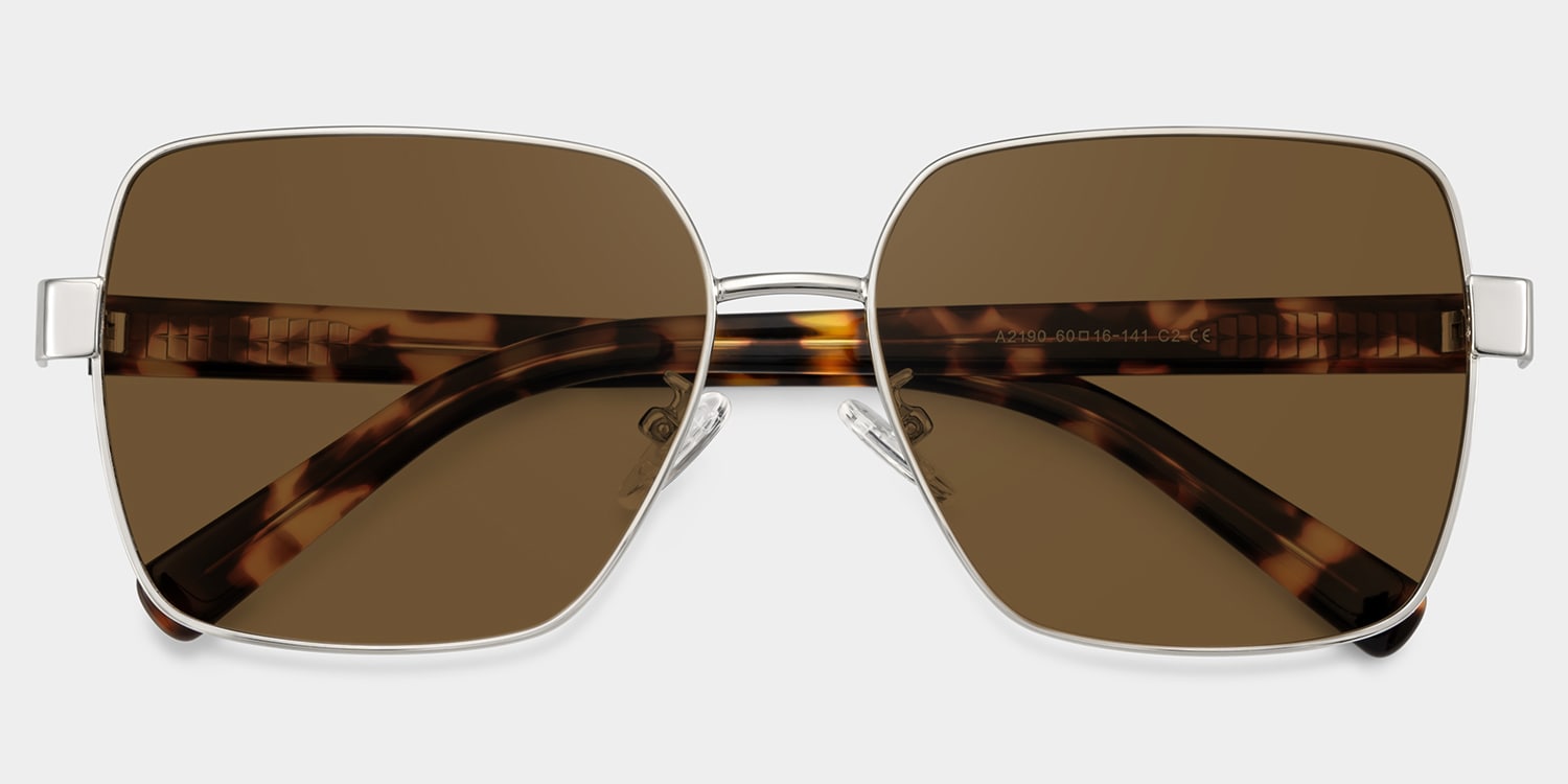 Sahara Square Brown Polarized Sunglasses2