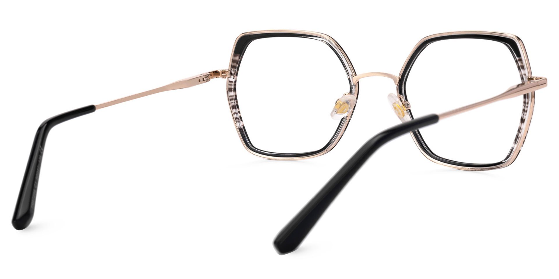 Geometric Nefisa Black Color Frame Glasses | Zeelool3